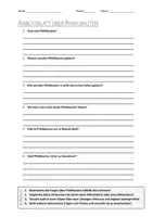 Vorschau - Arbeitsblätter - AB mit Fragen zum Thema "Pfahlbauten" + Lösungsblatt + Infografik - Deckblatt