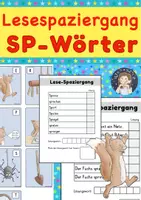 Vorschau - Arbeitsblätter - Deutsch - Lesespaziergang mit sp-Wörtern - Deckblatt