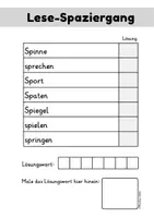 Vorschau - Arbeitsblätter - Deutsch - Lesespaziergang mit sp-Wörtern - Seite 1