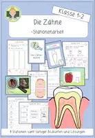 Vorschau - Stationenlernen - Stationenlernen: Die Zähne (Sachunterricht Klasse 1/2) - Deckblatt