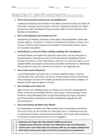 Vorschau - Arbeitsblätter - AB mit Fragen zum Thema "Pflanzenarten" + Lösungsblatt - Seite 1