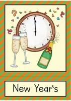 Vista previa - Tarjetas / Manipulativos - New Year's Eve flash cards // Tarjetas con imágenes (inglés) - página 2