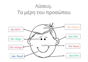 Προεπισκόπηση - Φύλλα εργασίας - Τα μέρη του προσώπου - Σελίδα 1