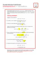 Vorschau - Arbeitsblätter - Normal- und Scheitelpunktform erarbeiten - Seite 2