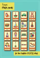 Vista previa - Tarjetas / Manipulativos - Toys: flash cards // Tarjetas con imágenes (inglés) - página 1