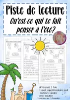 Aperçu - Feuilles d'exercices - Piste de Lecture: Qu'est-ce qui te fait penser à l'été ? - Page de couverture
