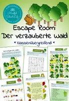 Vorschau - Arbeitsblätter - Escape Room Deutsch & Logik-Rätsel: Der verzauberte Wald - Deckblatt