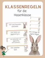 Vorschau - Poster - Klassenregeln für die Hasenklasse - Deckblatt