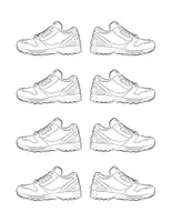 Vorschau - Mal- und Bastelvorlagen - Sneaker-Design-Malvorlagen (Paket 3) für Kinder und Erwachsene - Seite 1