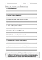 Vorschau - Arbeitsblätter - AB mit Fragen zum Thema "Philippinen" + Lösungsblatt + Infografik - Deckblatt