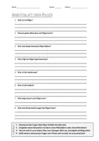 Vorschau - Arbeitsblätter - AB mit Fragen zum Thema "Pilger" + Lösungsblatt + Infografik - Deckblatt