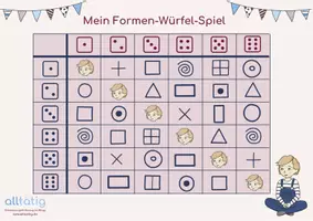Vorschau - Stationenlernen - Mein Formen-Würfel-Spiel für Anfänger - Seite 1