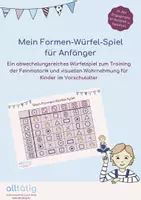 Vorschau - Stationenlernen - Mein Formen-Würfel-Spiel für Anfänger - Deckblatt