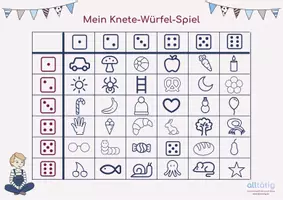 Vorschau - Spiele - Mein Knet-Würfel-Spiel für geschickte Hände - Seite 1
