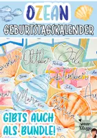 Vorschau - Poster - 🐳 Unterwasserwelt Klassenraum Deko: Geburtstagskalender mit Muscheln - Deckblatt