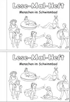 Vista previa - Manualidades / Dibujos para colorear - Cuaderno para leer y colorear "Menschen im Schwimmbad" Verano - Alemán - página 1