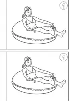 Vista previa - Manualidades / Dibujos para colorear - Cuaderno para leer y colorear "Menschen im Schwimmbad" Verano - Alemán - página 2