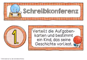 Vorschau - Poster - Schreibkonferenz - Tafelmaterial und Aufgabenkarten - Seite 3