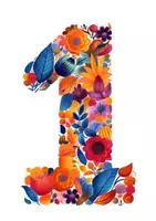 Vorschau - selbst erstellte Cliparts/Grafiken - Blumige Ziffern Cliparts – florale Zahlen zur freien, kommerziellen Nutzung - Seite 2