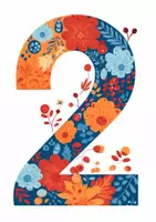 Vorschau - selbst erstellte Cliparts/Grafiken - Blumige Ziffern Cliparts – florale Zahlen zur freien, kommerziellen Nutzung - Seite 3