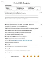 Vorschau - Arbeitsblätter - Satzglieder - Lernzielkontrolle - Deckblatt
