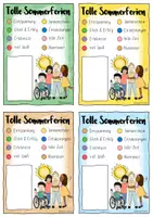 Vorschau - Mal- und Bastelvorlagen - Sommerferien Geschenk / Gruß - passt zu Mini Schokolinsen Abschied - Seite 1