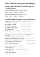 Vorschau - Arbeitsblätter - Grammatikwiederholung - 5. Klasse - Deckblatt