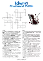 Vorschau - Arbeitsblätter - Idioms Crossword Puzzles Materialpaket - Deckblatt