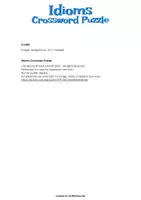 Vorschau - Arbeitsblätter - Idioms Crossword Puzzle-5 - Seite 3