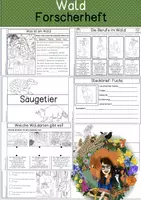 Vorschau - Arbeitsblätter - Wald - Forscherheft - Deckblatt