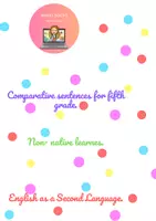 Vista previa - Unidades / Secuencias / Situaciones de Aprendizaje - 5th graders Comparative sentences from Spanish to English - Portada