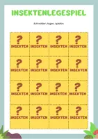 Vorschau - Arbeitsblätter - Insektenforscher - einfaches Legespiel - Seite 1