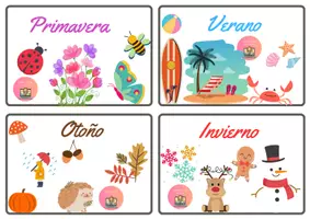 Vista previa - Decoración del aula - Flashcards seasons - página 2