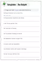Vorschau - Arbeitsblätter - Satzglieder Subjekt / Arbeitsblätter / Deutsch - Seite 3