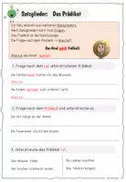 Vorschau - Arbeitsblätter - Satzglieder Prädikat / Arbeitsblätter / Deutsch - Deckblatt