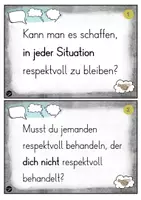 Vorschau - Arbeitsblätter - Respekt - meine Meinung | Diskussionskarten - Seite 1