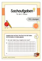 Vorschau - Aufgabenkarten - Rechenkartei: Sprachsensible Sachaufgaben I 3. Klasse #silvesterknaller23 - Seite 1