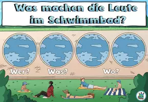 Vista previa - Hojas de trabajo - Paquete de materiales "Im Schwimmbad" Alemán / Deutsch - página 3