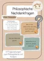 Vorschau - Bildkarten - Philosophische Nachdenkfragen - 41 Karten zum Philosophieren mit Kindern - Deckblatt