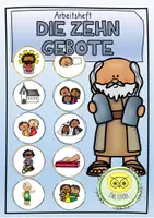 Vorschau - Arbeitsblätter - Die Zehn Gebote – Arbeitsheft - Grundschule - Deckblatt