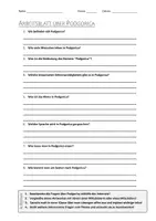 Vorschau - Arbeitsblätter - AB mit Fragen zum Thema "Podgorica" + Lösungsblatt - Deckblatt