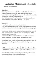 Vorschau - Arbeitsblätter - Mathematik Aufgaben Hypothesentest - Seite 1