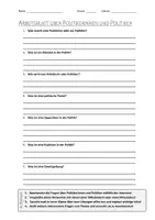 Vorschau - Arbeitsblätter - Lernplakat + AB mit Fragen zum Thema "Politikerinnen und Politiker" + Lösungsblatt + Infografik - Seite 1