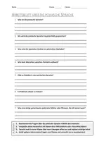 Vorschau - Arbeitsblätter - AB mit Fragen zum Thema "Polnische Sprache" + Lösungsblatt - Deckblatt