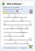 Vorschau - Arbeitsblätter - Diagnostik Rechtschreibung / Lernwörter Dehnungs-h / Deutsch - Deckblatt