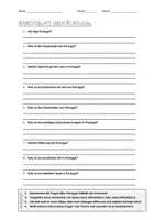 Vorschau - Arbeitsblätter - AB mit Fragen zum Thema "Portugal" + Lösungsblatt + Infografik - Deckblatt