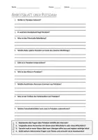 Vorschau - Arbeitsblätter - AB mit Fragen zum Thema "Potsdam" + Lösungsblatt + Infografik - Deckblatt