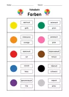 Vorschau - Fördermaterial/Inklusion - Vokabeln (deutsch/russisch) - Farben - Seite 1