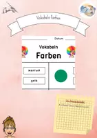 Vorschau - Fördermaterial/Inklusion - Vokabeln (deutsch/russisch) - Farben - Deckblatt