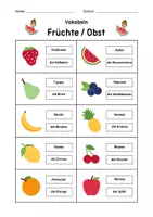 Vorschau - Fördermaterial/Inklusion - Vokabeln (deutsch/russisch) - Früchte/Obst - Seite 1